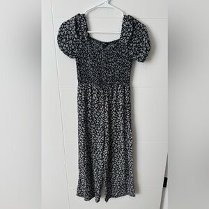 art class Black and White Floral Kids One Piece